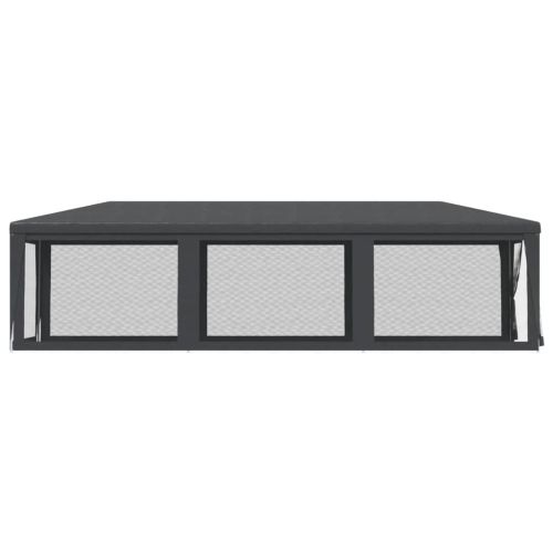 Парти палатка с 8 мрежести странични стени антрацит 3x9 м HDPE