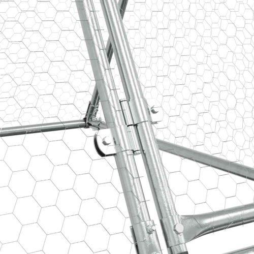 Клетка за пилета сребриста 400x105x91 см поцинкована стомана