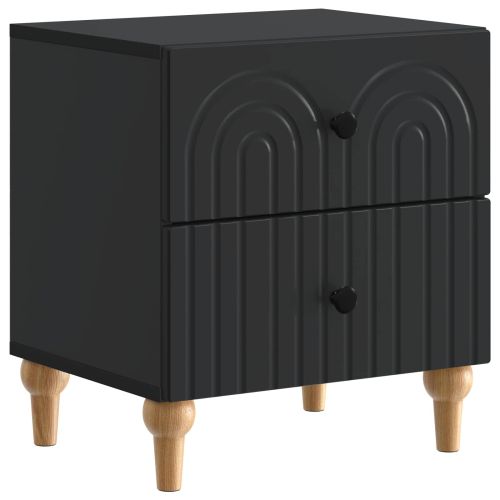 Нощен шкаф Черно 43 x 34,5 x 48 см Инженерна дървесина