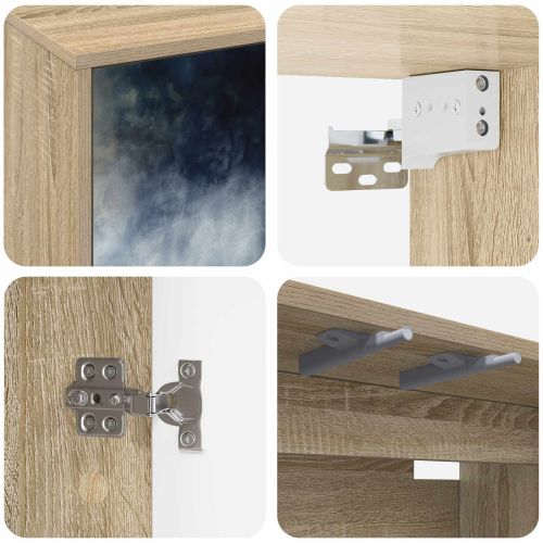 Стенен телевизионен шкаф RAALTE 102 x 33 x 40 см Дъб сонома
