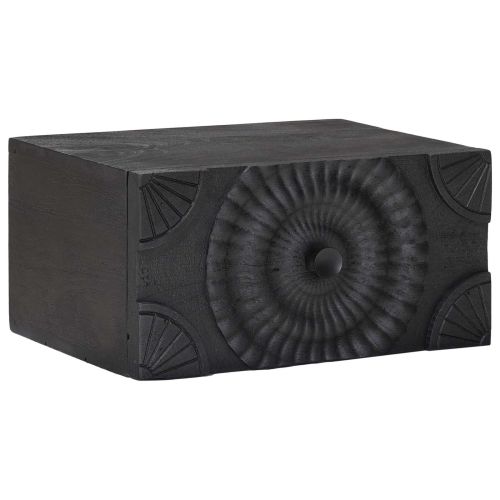 Ръчно изработен нощен шкаф Черно 40 x 30 x 20 см