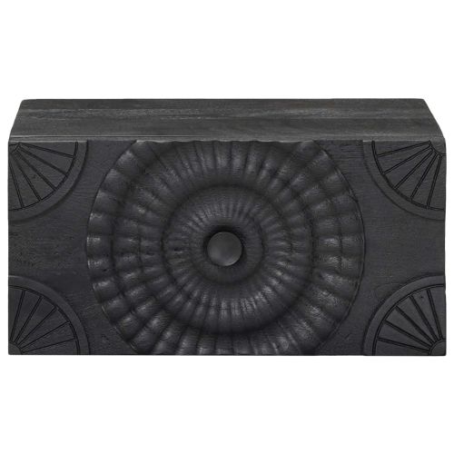 Ръчно изработен нощен шкаф Черно 40 x 30 x 20 см