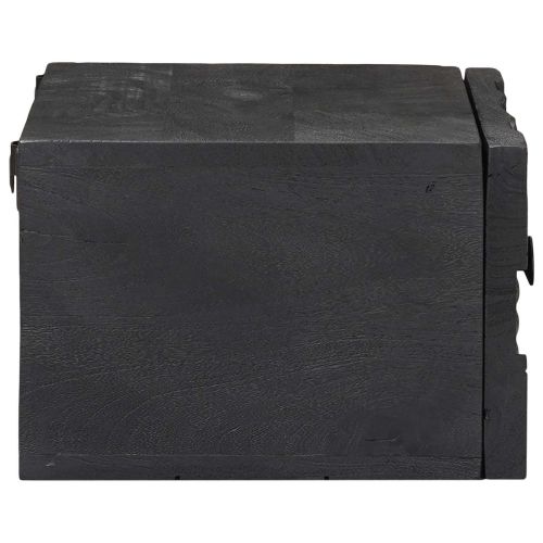Ръчно изработен нощен шкаф Черно 40 x 30 x 20 см