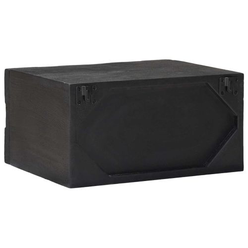 Ръчно изработен нощен шкаф Черно 40 x 30 x 20 см