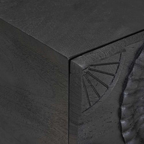 Ръчно изработен нощен шкаф Черно 40 x 30 x 20 см