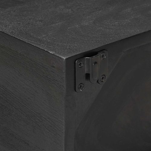 Ръчно изработен нощен шкаф Черно 40 x 30 x 20 см