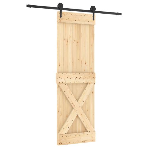 Преплъзваща се врата Естествено и черно 70 x 210 cm
