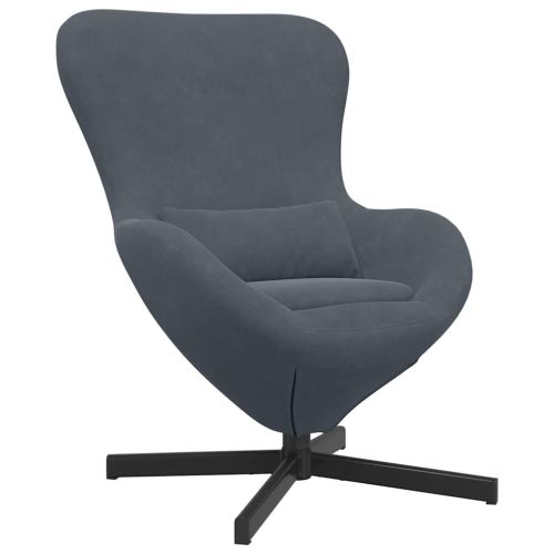 Стол яйце Тъмен сив 63 x 73 x 90 см Кадифе