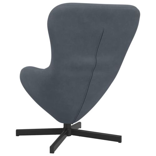 Стол яйце Тъмен сив 63 x 73 x 90 см Кадифе