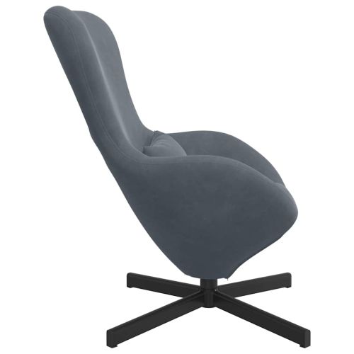 Стол яйце Тъмен сив 63 x 73 x 90 см Кадифе