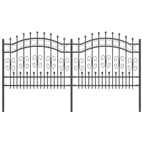 Градска ограда KAMPEN 240 x 140 cm Прахово покритие стомана