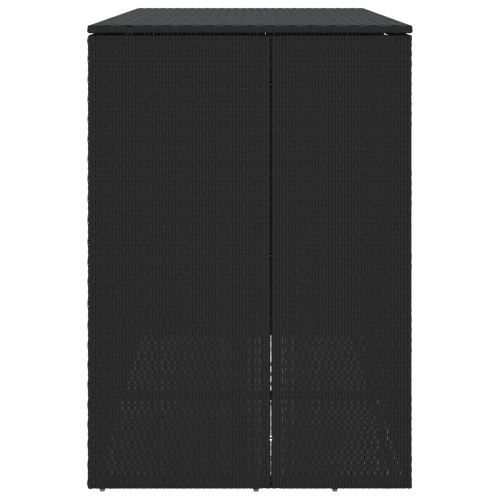 Кутия за боклук 2 бр. Черно 130 x 80 x 115 см Полиетилен