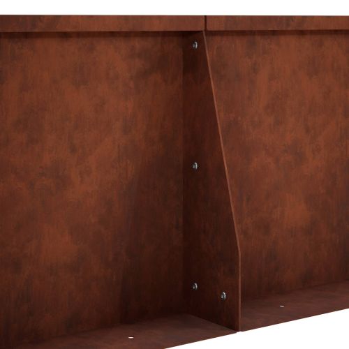 Задържащи стени 2 бр. 80 x 12 x 50 см Кортенова стомана