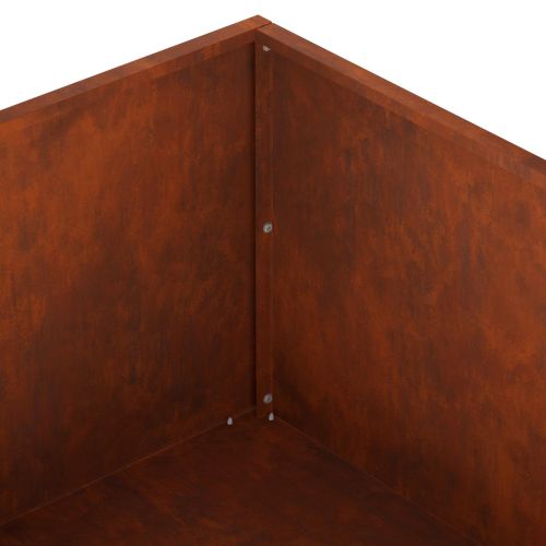 Градинска саксия Ръждясало 80 x 80 x 30 cm Кортенова стомана
