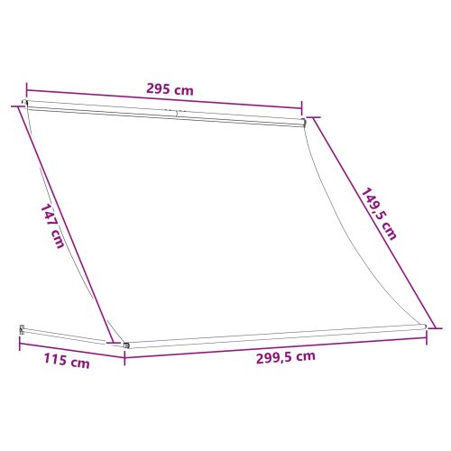 Сенник Таупе 300 x 150 cm 180 г / м² полиестер с PU покритие