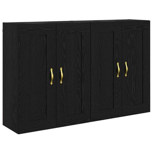 Стенно монтиран шкаф 2 бр. Черния дъб 69,5 x 34 x 90 см