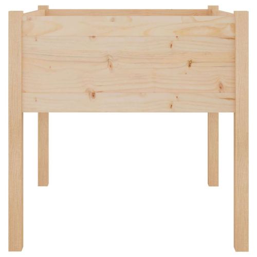 Градински сандък, 70x70x70 см, борово дърво масив