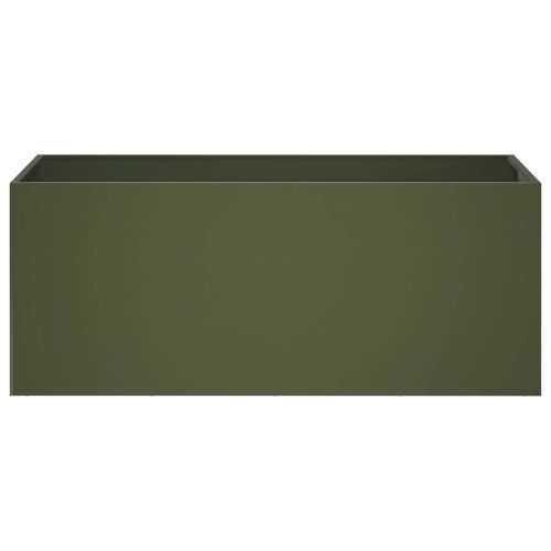 Градинска саксия Маслиненозелено 80 x 40 x 40 cm