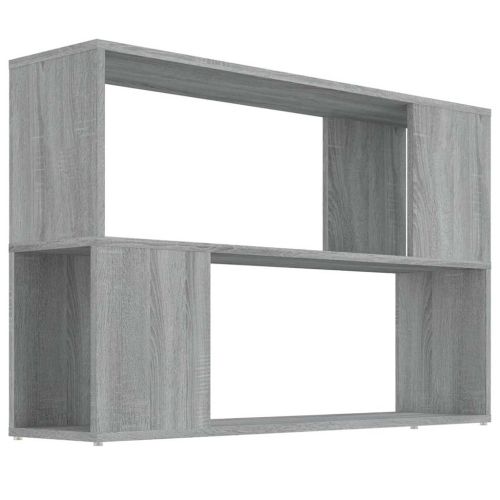 Библиотека, сив сонома, 100x24x63 см, инженерно дърво