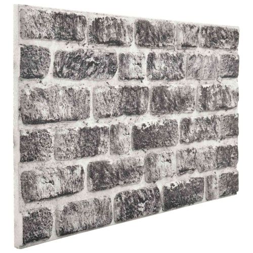 Стенни панели 10 бр. 100 x 50 cm Тъмен сив и бял EPS пяна