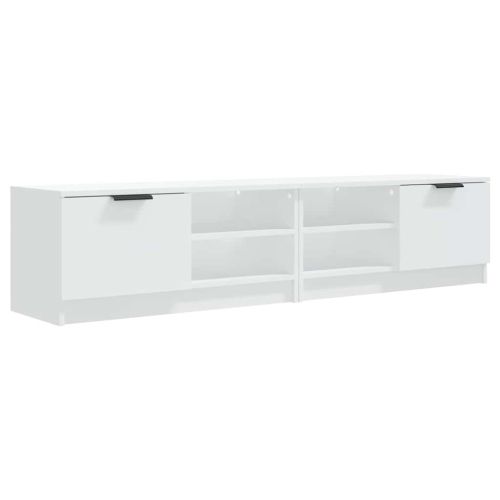 ТВ шкафове 2 бр бели 80x35x36,5 см инженерно дърво