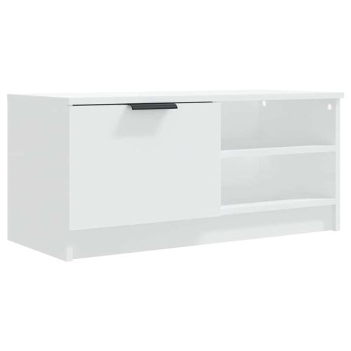 ТВ шкафове 2 бр бели 80x35x36,5 см инженерно дърво