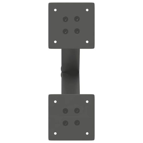 Крака за масичка за кафе, X-образни, 2 бр., антрацит, 30x(30-31) см, стомана