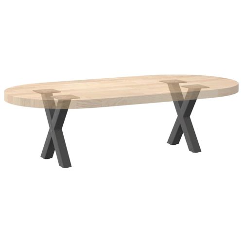 Крака за масичка за кафе, X-образни, 2 бр., антрацит, 30x(30-31) см, стомана