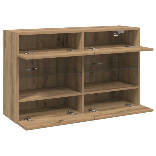 TV стенен шкаф 98,5 x 30 x 60,5 см Дъб Инженерна дървесина