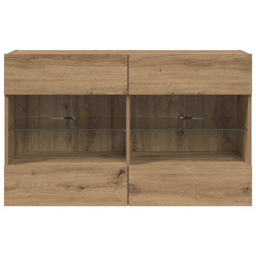 TV стенен шкаф 98,5 x 30 x 60,5 см Дъб Инженерна дървесина