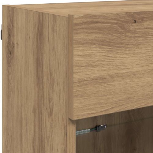 TV стенен шкаф 98,5 x 30 x 60,5 см Дъб Инженерна дървесина
