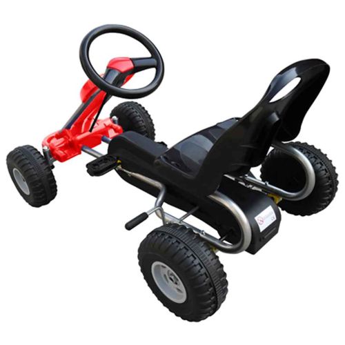 Детски картинг с педали, цвят червен