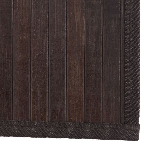 Килим, правоъгълен, тъмнокафяв, 80x300 см, бамбук