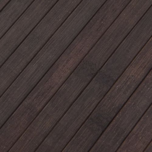 Килим, правоъгълен, тъмнокафяв, 80x300 см, бамбук