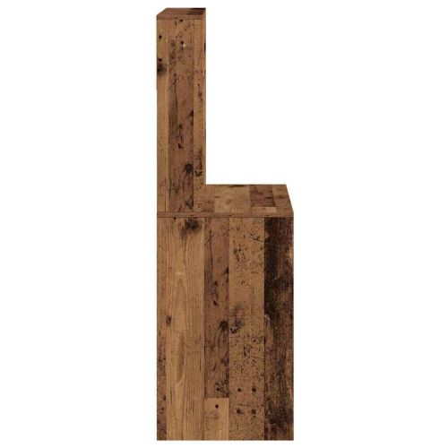 Бюро с рафтове, старо дърво, 100x45x140 см, инженерно дърво