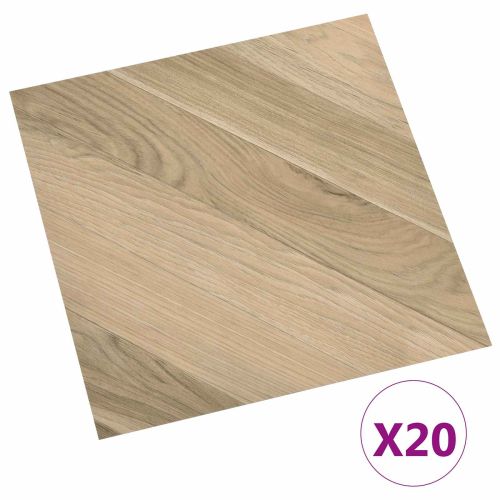 Самозалепващи дъски за настилка Кафяви ивици 30,5 x 30,5 см