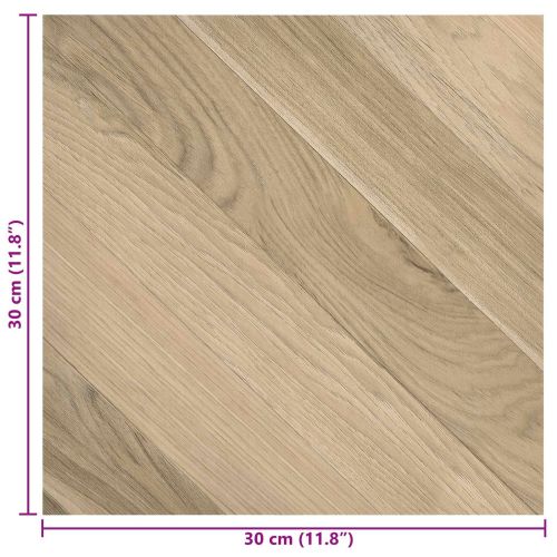 Самозалепващи дъски за настилка Кафяви ивици 30,5 x 30,5 см