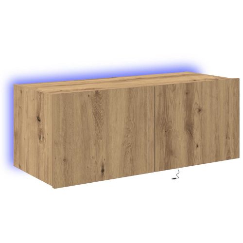 TV стенен шкаф 80 x 35 x 31 cm Дъб Инженерна дървесина