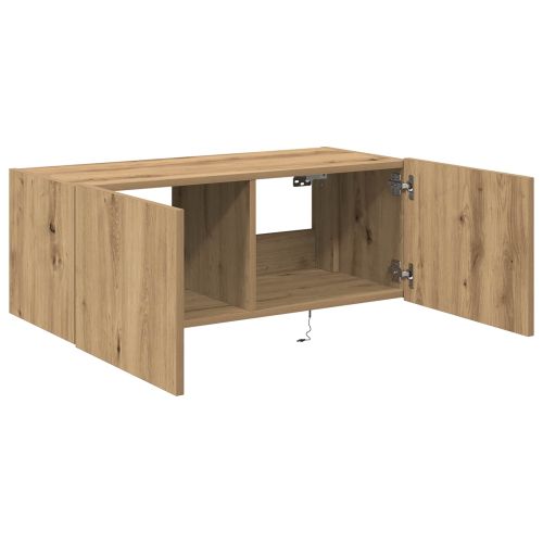 TV стенен шкаф 80 x 35 x 31 cm Дъб Инженерна дървесина