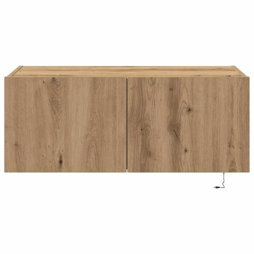 TV стенен шкаф 80 x 35 x 31 cm Дъб Инженерна дървесина