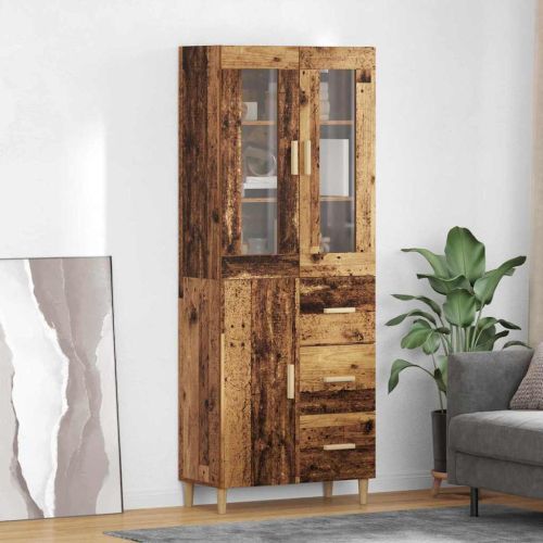 Висок шкаф Старо дърво 34,5 x 34 x 180 см Инженерна дървесина