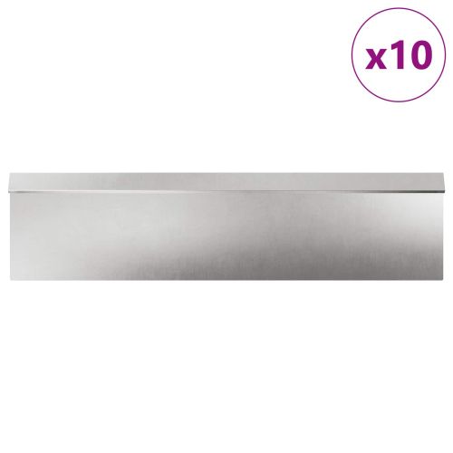 Огради за охлюви 16 бр. 100 x 3,5 x 25 см Неръждаема стомана