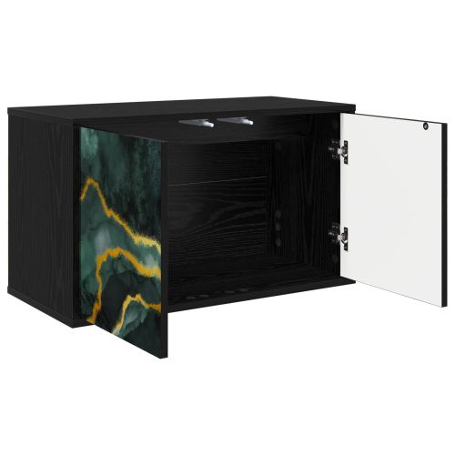 Стенен телевизионен шкаф WIJHE 69 x 33 x 40 см Черен дъб