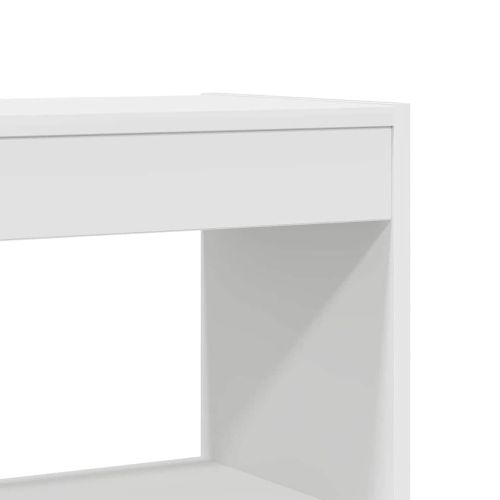 Шкаф за книги 6 нива 80 x 30 x 198 см Инженерна дървесина Бяло