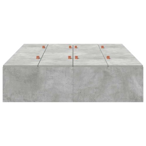 Легло с място за съхранение с врата Циментено сиво 120 x 200 cm