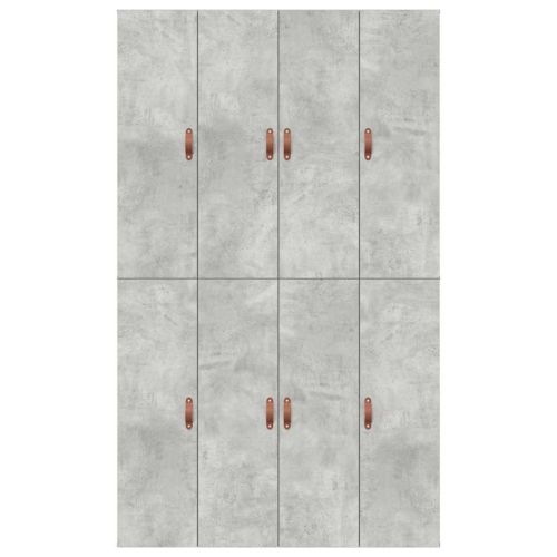 Легло с място за съхранение с врата Циментено сиво 120 x 200 cm
