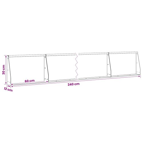Задържащи стени 4 бр. 60 x 12 x 30 см Стомана Маслиненозелено