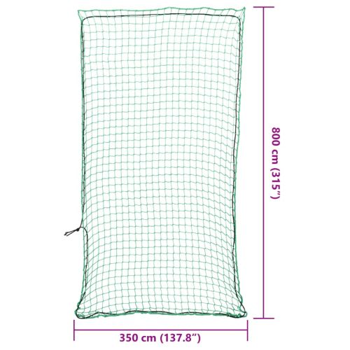Мрежа за ремарке с еластично въже, зелена, 8x3,5 м, PP
