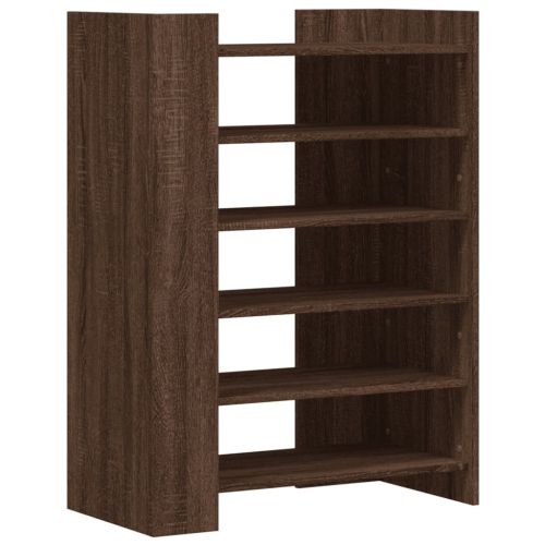 Шкаф за обувки, кафяв дъб, 74,5x37,5x100 см, инженерно дърво