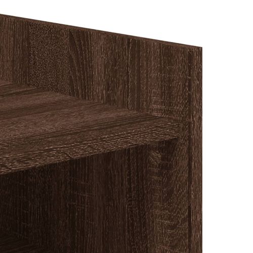 Шкаф за обувки, кафяв дъб, 74,5x37,5x100 см, инженерно дърво
